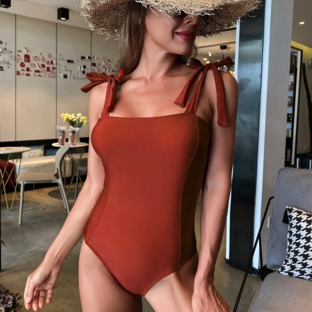 SALE NEW!  Size M Tie Shoulder One Piece Swimsuit
